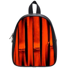 Orange Seamless Bamboo Background School Bag (small) by Vaneshart