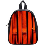 Orange Seamless Bamboo Background School Bag (Small) Front