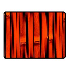 Orange Seamless Bamboo Background Double Sided Fleece Blanket (small)  by Vaneshart