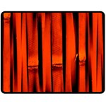 Orange Seamless Bamboo Background Double Sided Fleece Blanket (Medium)  58.8 x47.4  Blanket Front