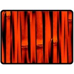 Orange Seamless Bamboo Background Double Sided Fleece Blanket (Large)  80 x60  Blanket Back