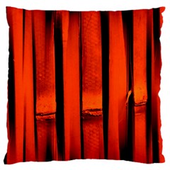 Orange Seamless Bamboo Background Large Flano Cushion Case (one Side) by Vaneshart