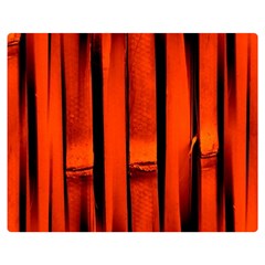 Orange Seamless Bamboo Background Double Sided Flano Blanket (medium)  by Vaneshart