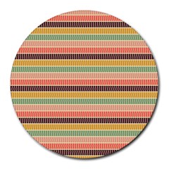 Vintage Stripes Lines Background Round Mousepads