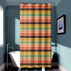 Vintage Stripes Lines Background Shower Curtain 36  X 72  (stall)  by Vaneshart