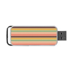 Vintage Stripes Lines Background Portable Usb Flash (two Sides)