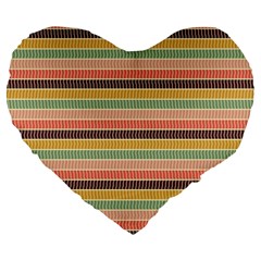 Vintage Stripes Lines Background Large 19  Premium Heart Shape Cushions by Vaneshart