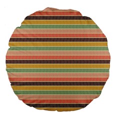 Vintage Stripes Lines Background Large 18  Premium Flano Round Cushions