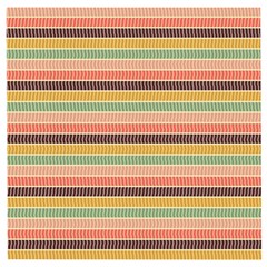 Vintage Stripes Lines Background Wooden Puzzle Square