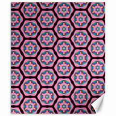 Background Pattern Tile Flower Canvas 8  X 10  by Vaneshart