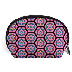 Background Pattern Tile Flower Accessory Pouch (large) by Vaneshart