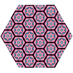 Background Pattern Tile Flower Wooden Puzzle Hexagon