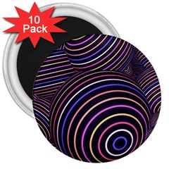 Abtract Colorful Spheres 3  Magnets (10 Pack)  by Vaneshart