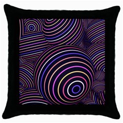 Abtract Colorful Spheres Throw Pillow Case (black) by Vaneshart