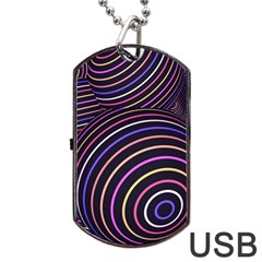 Abtract Colorful Spheres Dog Tag Usb Flash (two Sides) by Vaneshart