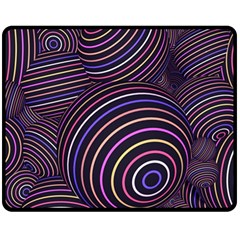 Abtract Colorful Spheres Double Sided Fleece Blanket (medium)  by Vaneshart