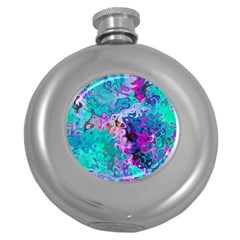 Background Texture Pattern Round Hip Flask (5 Oz) by Vaneshart