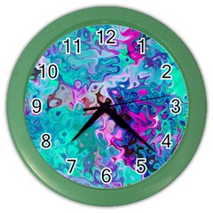 Background Texture Pattern Color Wall Clock by Vaneshart