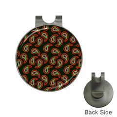 Seamless Paisley Pattern Hat Clips With Golf Markers by Vaneshart