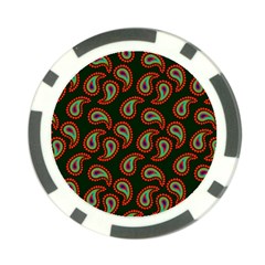 Seamless Paisley Pattern Poker Chip Card Guard