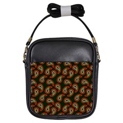 Seamless Paisley Pattern Girls Sling Bag by Vaneshart