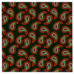 Seamless Paisley Pattern Wooden Puzzle Square by Vaneshart