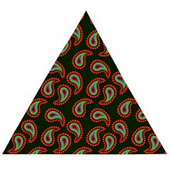 Seamless Paisley Pattern Wooden Puzzle Triangle