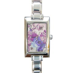 Floral Vintage Wallpaper Pattern Rectangle Italian Charm Watch by Vaneshart