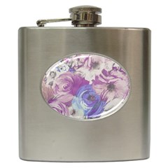 Floral Vintage Wallpaper Pattern Hip Flask (6 Oz) by Vaneshart