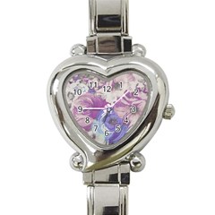 Floral Vintage Wallpaper Pattern Heart Italian Charm Watch by Vaneshart