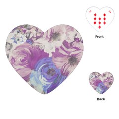 Floral Vintage Wallpaper Pattern Playing Cards Single Design (heart) by Vaneshart