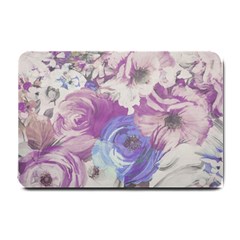 Floral Vintage Wallpaper Pattern Small Doormat  by Vaneshart