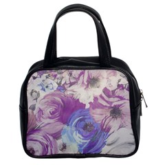 Floral Vintage Wallpaper Pattern Classic Handbag (two Sides) by Vaneshart