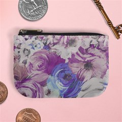 Floral Vintage Wallpaper Pattern Mini Coin Purse by Vaneshart