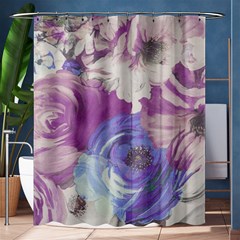 Floral Vintage Wallpaper Pattern Shower Curtain 60  X 72  (medium)  by Vaneshart