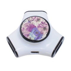 Floral Vintage Wallpaper Pattern 3-port Usb Hub by Vaneshart