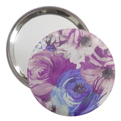 Floral Vintage Wallpaper Pattern 3  Handbag Mirrors by Vaneshart