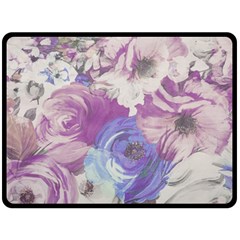 Floral Vintage Wallpaper Pattern Double Sided Fleece Blanket (large)  by Vaneshart