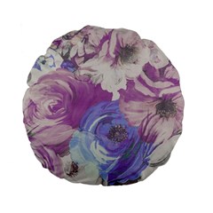 Floral Vintage Wallpaper Pattern Standard 15  Premium Flano Round Cushions by Vaneshart