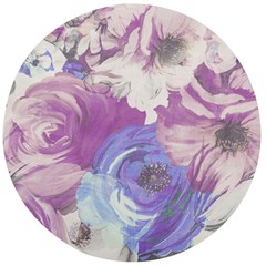 Floral Vintage Wallpaper Pattern Wooden Bottle Opener (round)