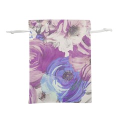 Floral Vintage Wallpaper Pattern Lightweight Drawstring Pouch (l)