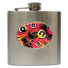 Abstract Clutter Hip Flask (6 Oz) by Vaneshart