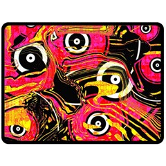 Abstract Clutter Double Sided Fleece Blanket (large)  by Vaneshart