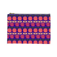 Vector Flower Floral Cosmetic Bag (large) by Vaneshart