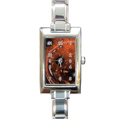 Peacock World Rectangle Italian Charm Watch by Vaneshart