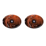 Peacock World Cufflinks (Oval) Front(Pair)