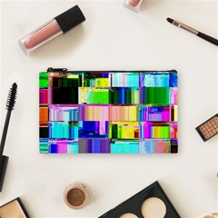 Glitch Art Abstract Cosmetic Bag (small) by Vaneshart