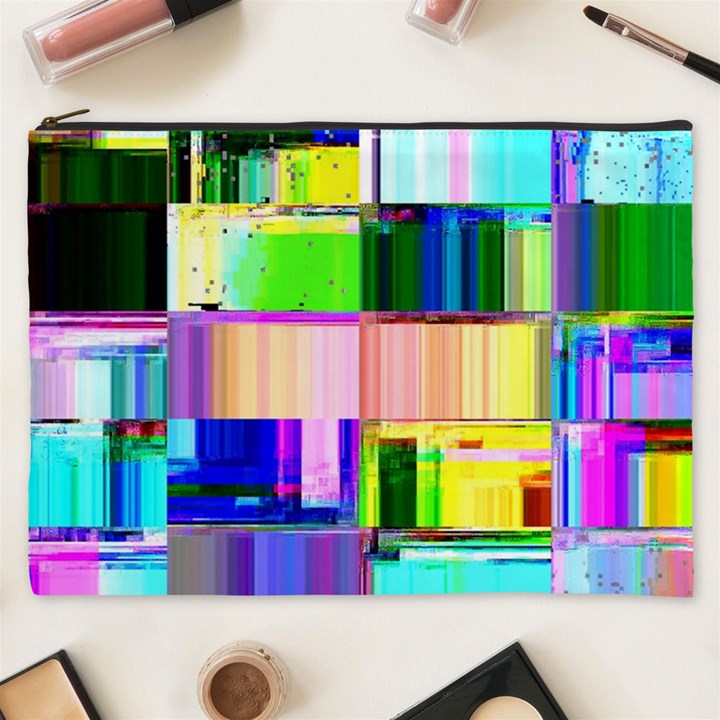 Glitch Art Abstract Cosmetic Bag (XXXL)