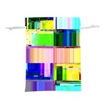 Glitch Art Abstract Lightweight Drawstring Pouch (M) Back