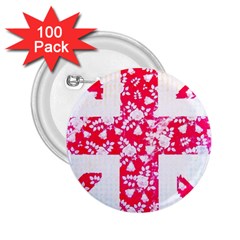 British Flag Abstract 2 25  Buttons (100 Pack)  by Vaneshart